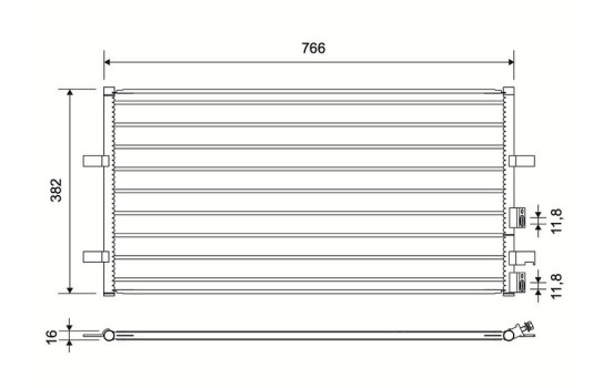 Condenser, air conditioning 814087 Valeo