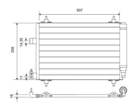 Condenser, air conditioning 814090 Valeo, Image 3