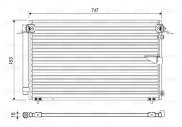 Condenser, air conditioning 814112 Valeo