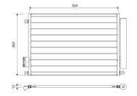 Condenser, air conditioning 814155 Valeo