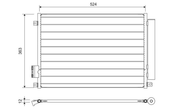 Condenser, air conditioning 814155 Valeo