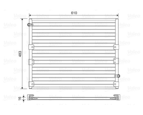 Condenser, air conditioning 814176 Valeo