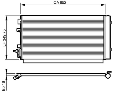 Condenser, air conditioning 814187 Valeo, Image 2