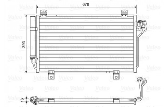 Condenser, air conditioning 814195 Valeo