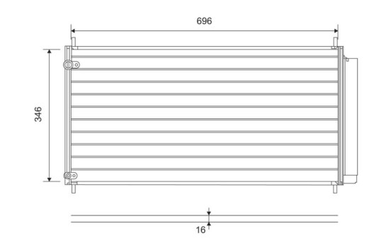 Condenser, air conditioning 814205 Valeo