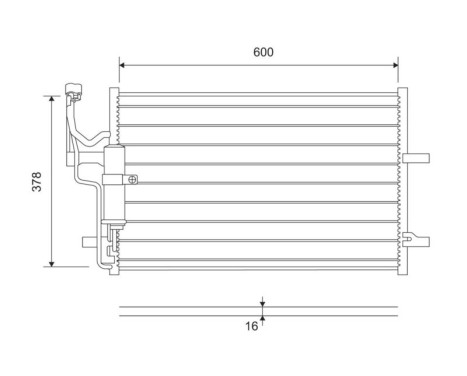 Condenser, air conditioning 814265 Valeo