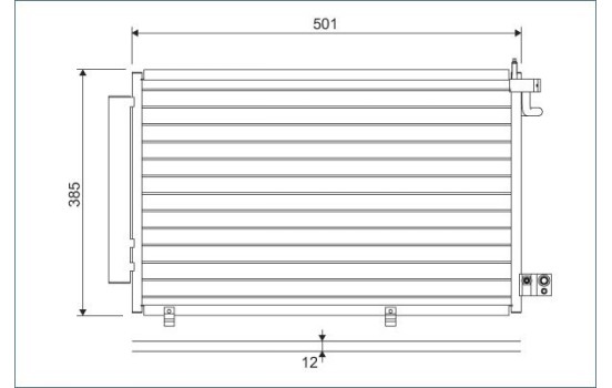 Condenser, air conditioning 814294 Valeo