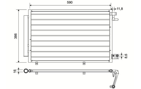 Condenser, air conditioning 814294 Valeo