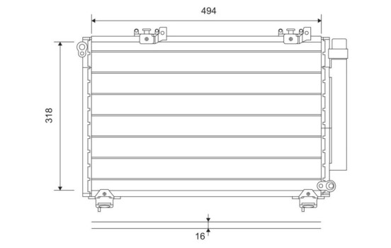 Condenser, air conditioning 814309 Valeo