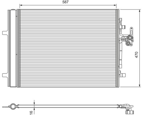 Condenser, air conditioning 814318 Valeo, Image 2