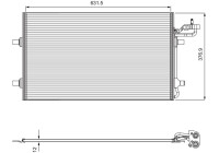 Condenser, air conditioning 814323 Valeo