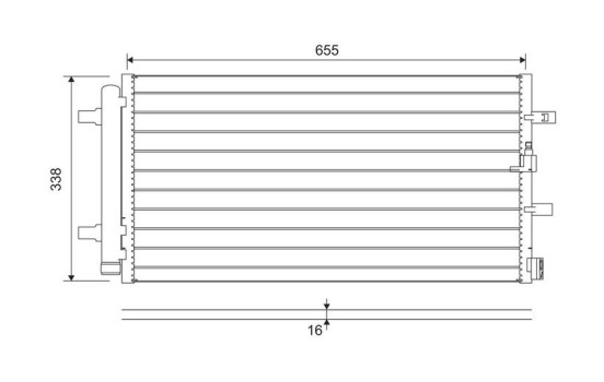 Condenser, air conditioning 814370 Valeo