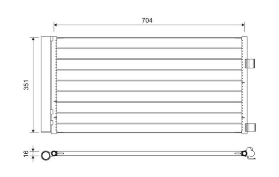 Condenser, air conditioning 814378 Valeo