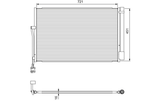 Condenser, air conditioning 814379 Valeo