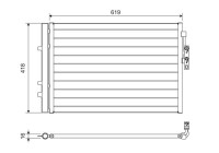 Condenser, air conditioning 814387 Valeo