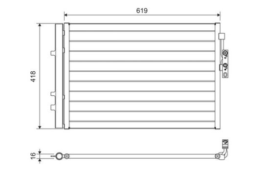 Condenser, air conditioning 814387 Valeo