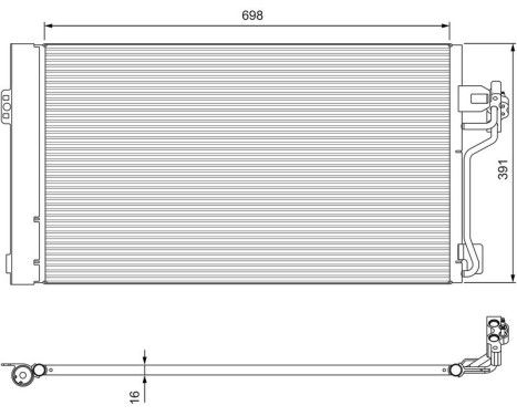 Condenser, air conditioning 814391 Valeo