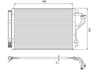 Condenser, air conditioning 814394 Valeo