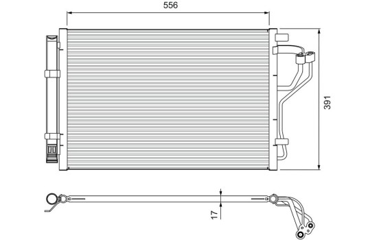 Condenser, air conditioning 814394 Valeo