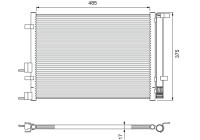 Condenser, air conditioning 814395 Valeo