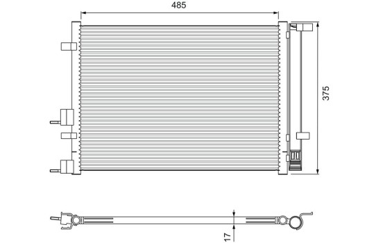 Condenser, air conditioning 814395 Valeo