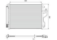Condenser, air conditioning 814396 Valeo
