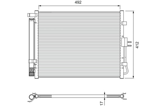 Condenser, air conditioning 814402 Valeo