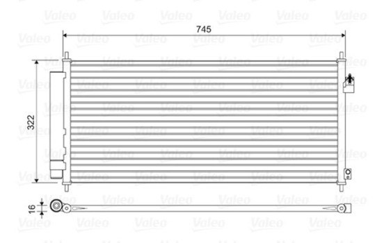 Condenser, air conditioning 814413 Valeo