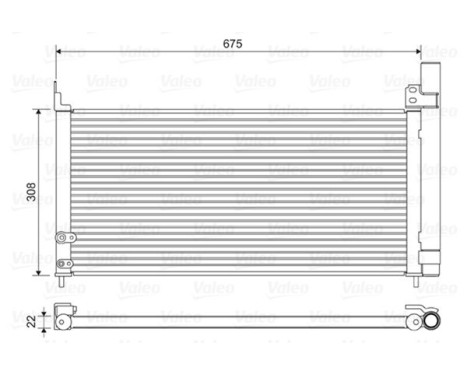 Condenser, air conditioning 814415 Valeo