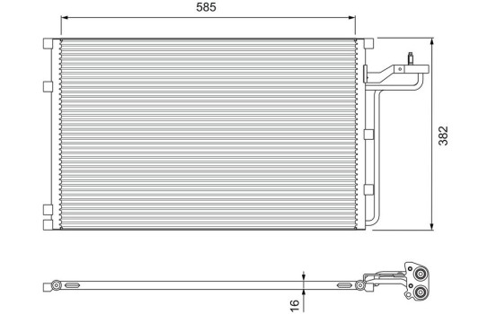 Condenser, air conditioning 814416 Valeo