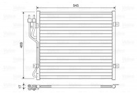 Condenser, air conditioning 814439 Valeo