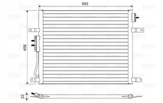 Condenser, air conditioning 814443 Valeo