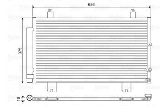Condenser, air conditioning 814451 Valeo