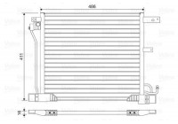 Condenser, air conditioning 814454 Valeo