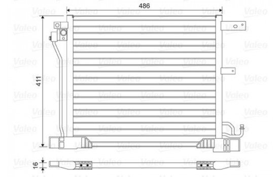 Condenser, air conditioning 814454 Valeo