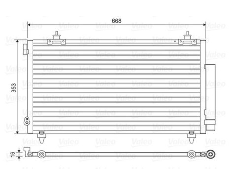Condenser, air conditioning 814466 Valeo