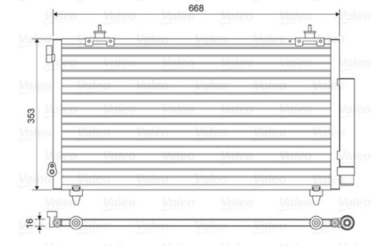 Condenser, air conditioning 814466 Valeo