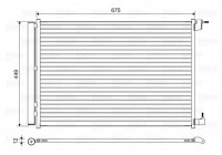 Condenser, air conditioning 814468 Valeo