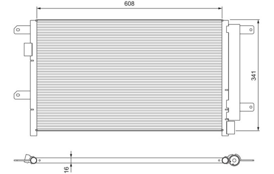 Condenser, air conditioning 815089 Valeo