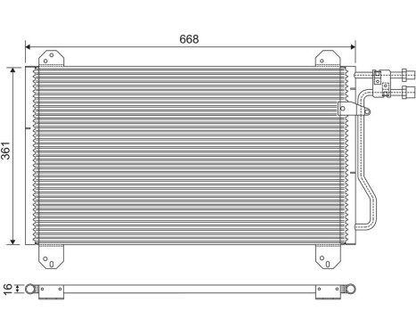 Condenser, air conditioning 816891 Valeo, Image 2