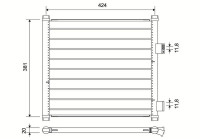 Condenser, air conditioning 817225 Valeo