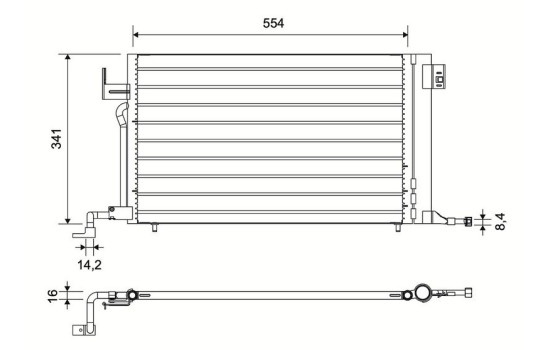Condenser, air conditioning 817230 Valeo, Image 2
