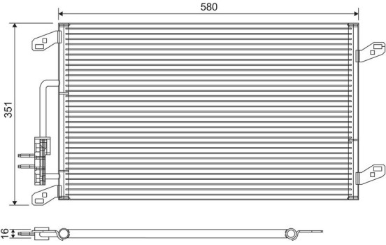 Condenser, air conditioning 817386 Valeo