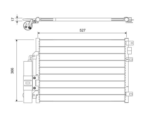 Condenser, air conditioning 817428 Valeo, Image 3