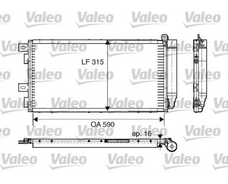 Condenser, air conditioning 817547 Valeo