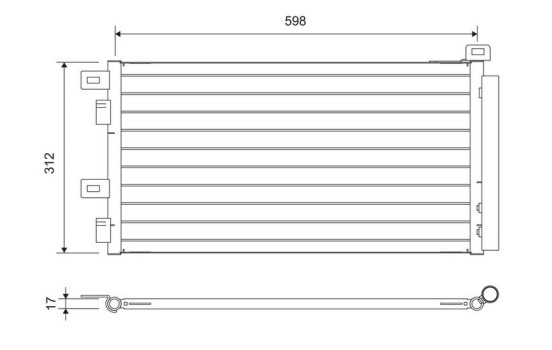 Condenser, air conditioning 817547 Valeo