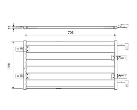 Condenser, air conditioning 817645 Valeo