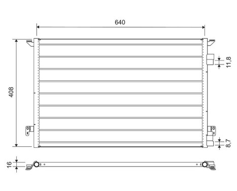 Condenser, air conditioning 817648 Valeo, Image 2