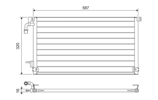 Condenser, air conditioning 817655 Valeo