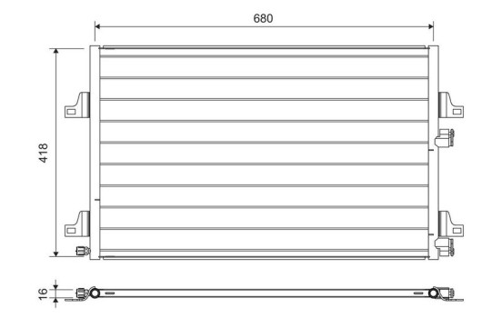 Condenser, air conditioning 817731 Valeo